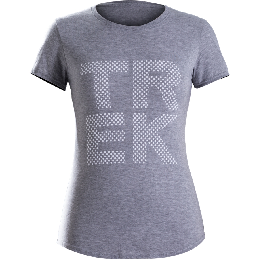 Shirt Trek Polka Dot T-Shirt Women L Grey