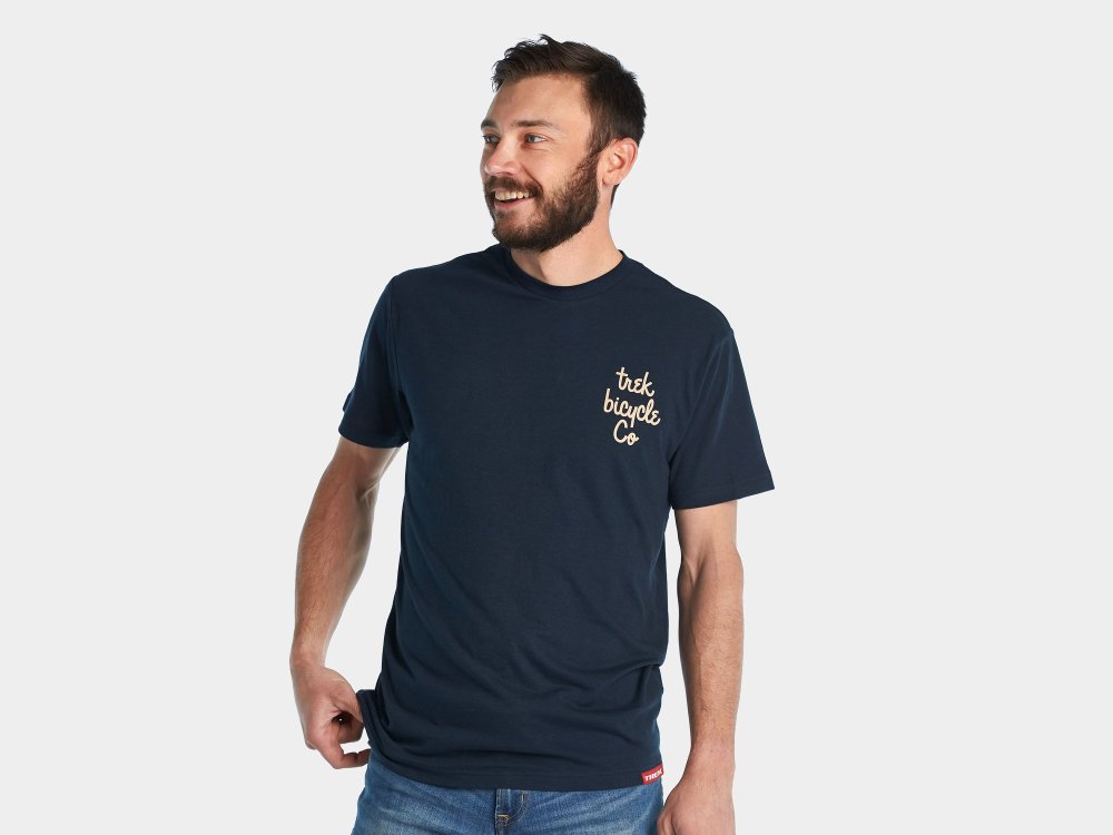 Trek Shirt Trek Check Script T-Shirt M Navy