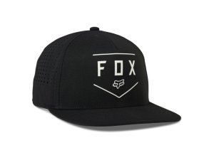 Unbekannt Headwear Fox Racing Shield Tech Snapback Hat Black